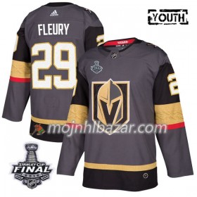 Dresovi Vegas Golden Knights Marc-Andre Fleury 29 2018 Stanley Cup Final Patch Adidas Siva Authentic - Dječji